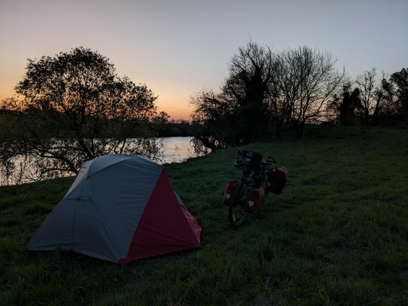 I returned to my spot at sunset to set up camp