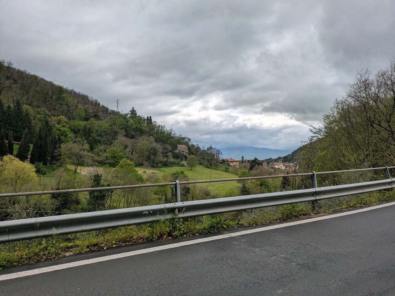 The rain stopped on my way down