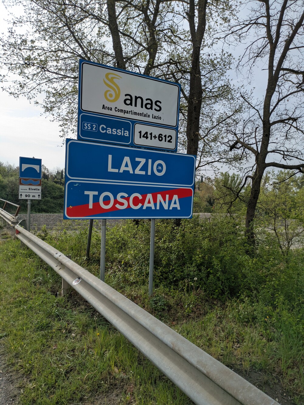 Leaving Tuscany for Rome's region Lazio