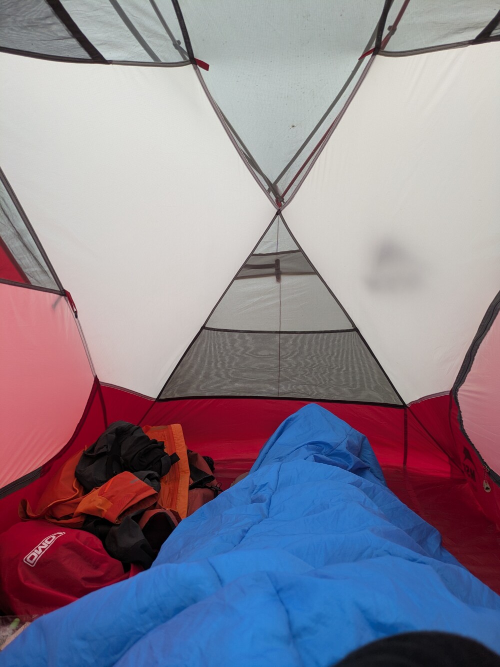 Happy to be back in the tent