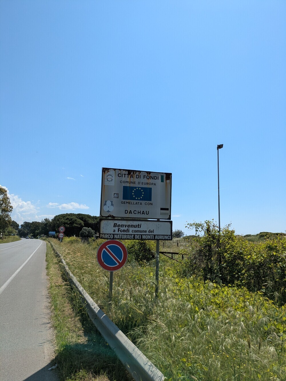 This city, Fondi, is twinned with Dachau. I can't imagine there was a lot of competition for the spot.