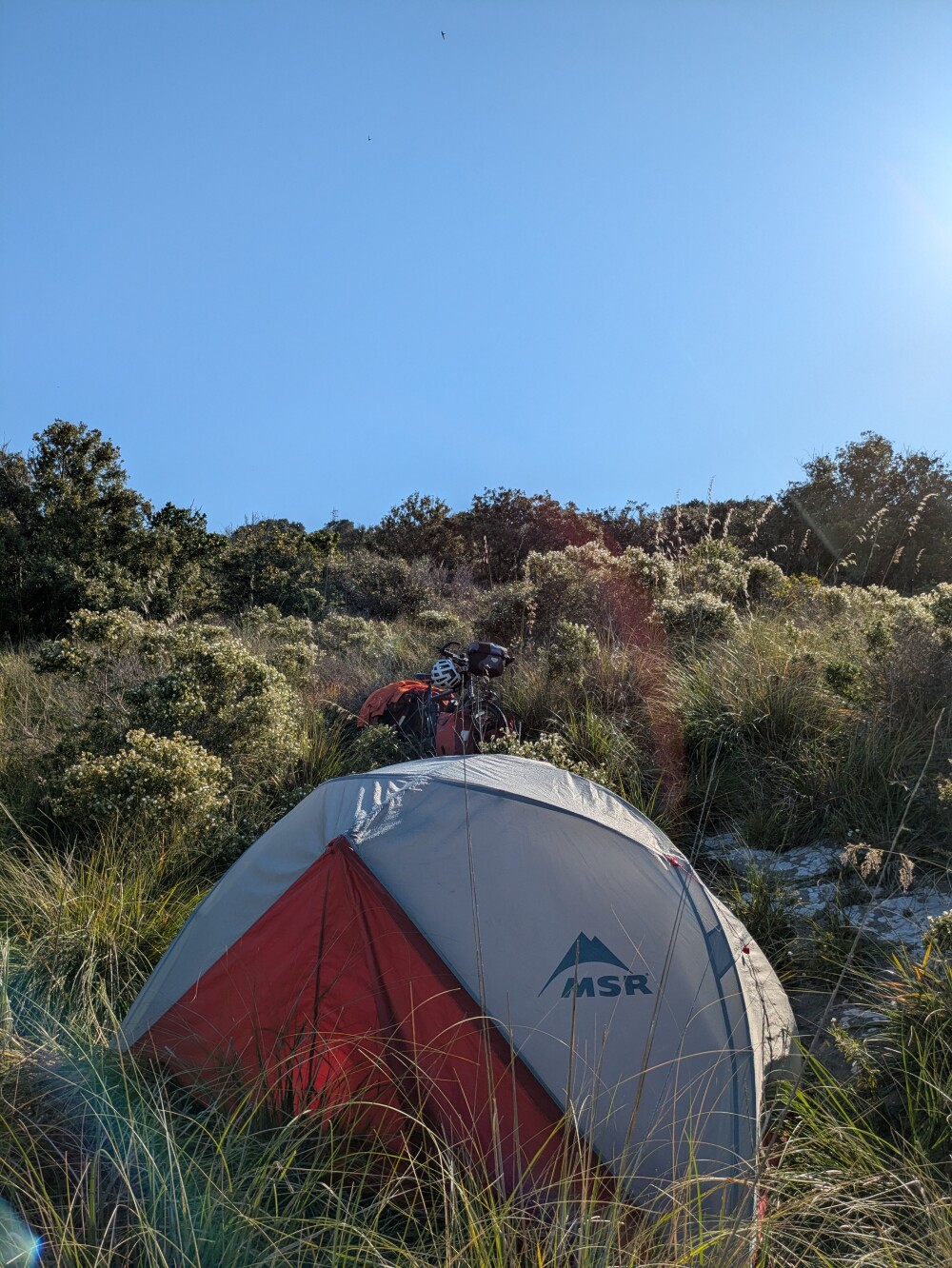 Really not my finest camping spot