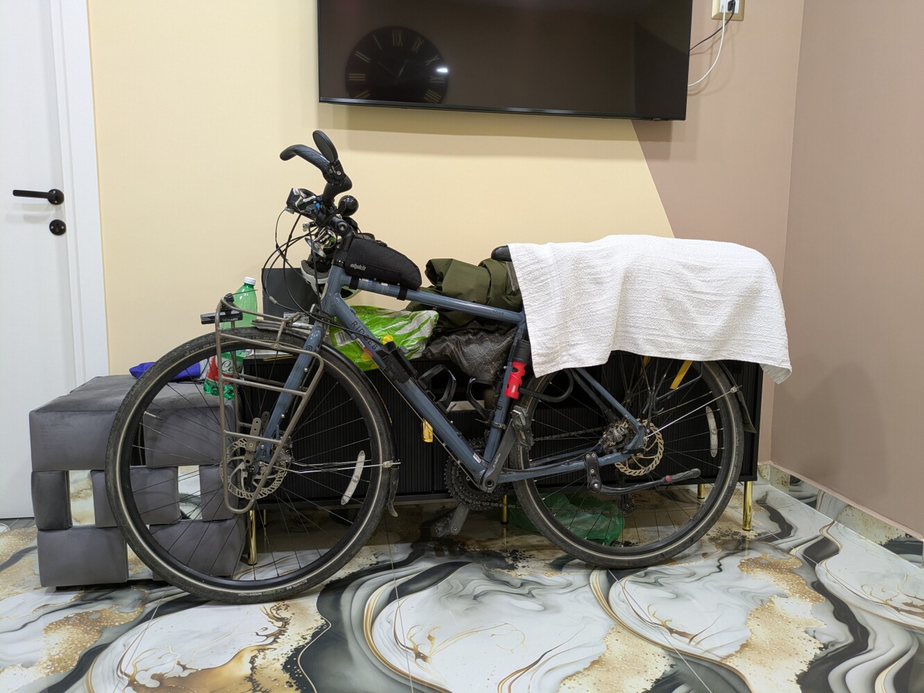 My bike was relegated to being a towel rail