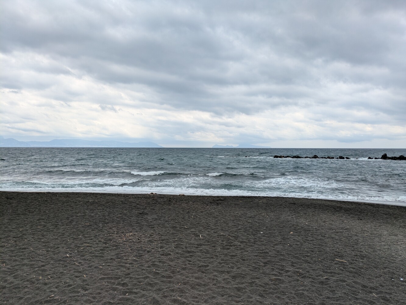 Not a great day for the beach: the wind was horrendous