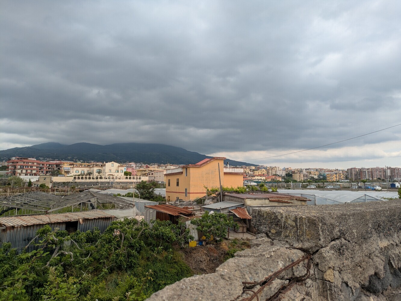 Vesuvius looming, a constant reminder of why this region is so populated