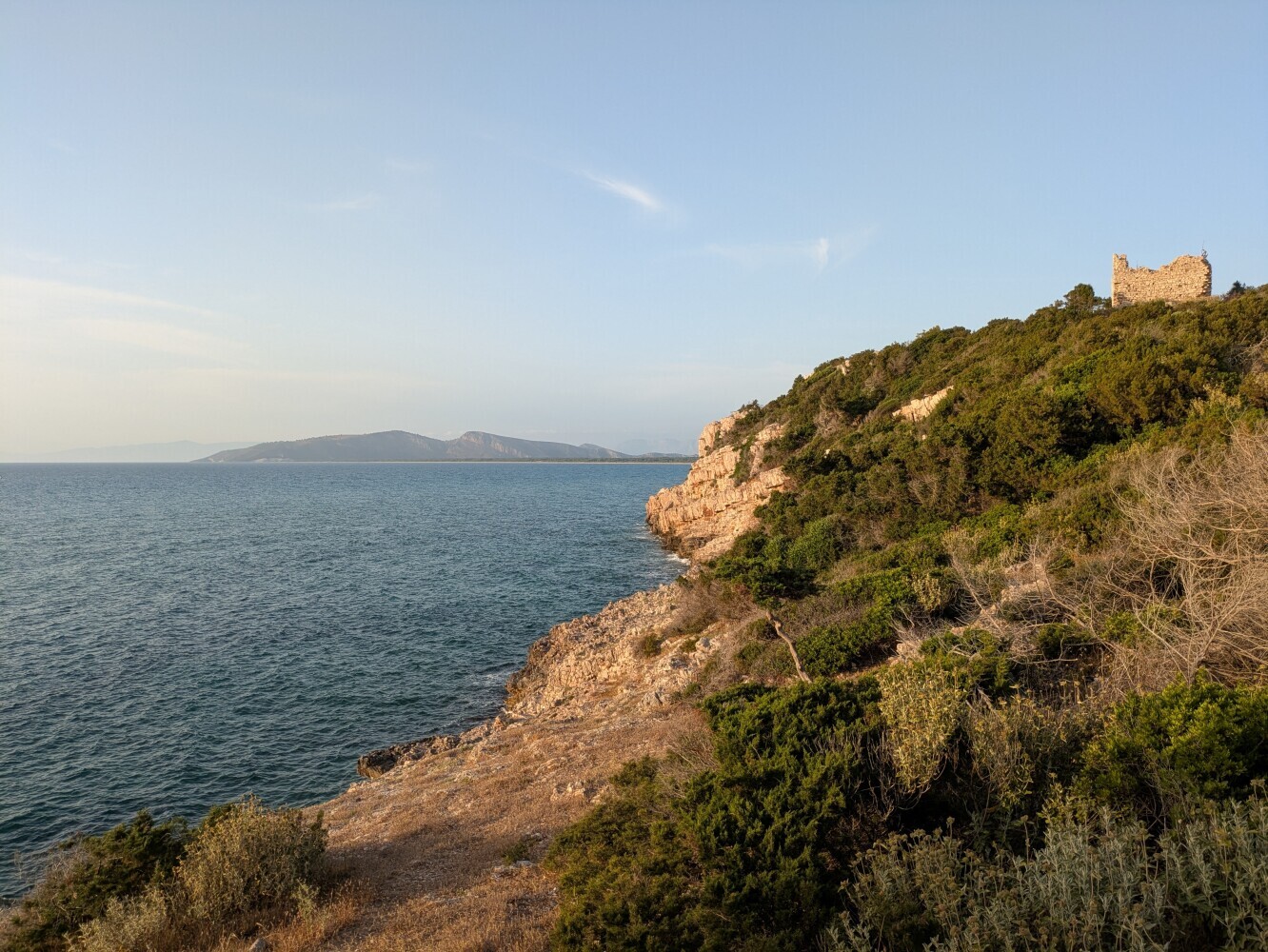 And the nearby hill had an old castle