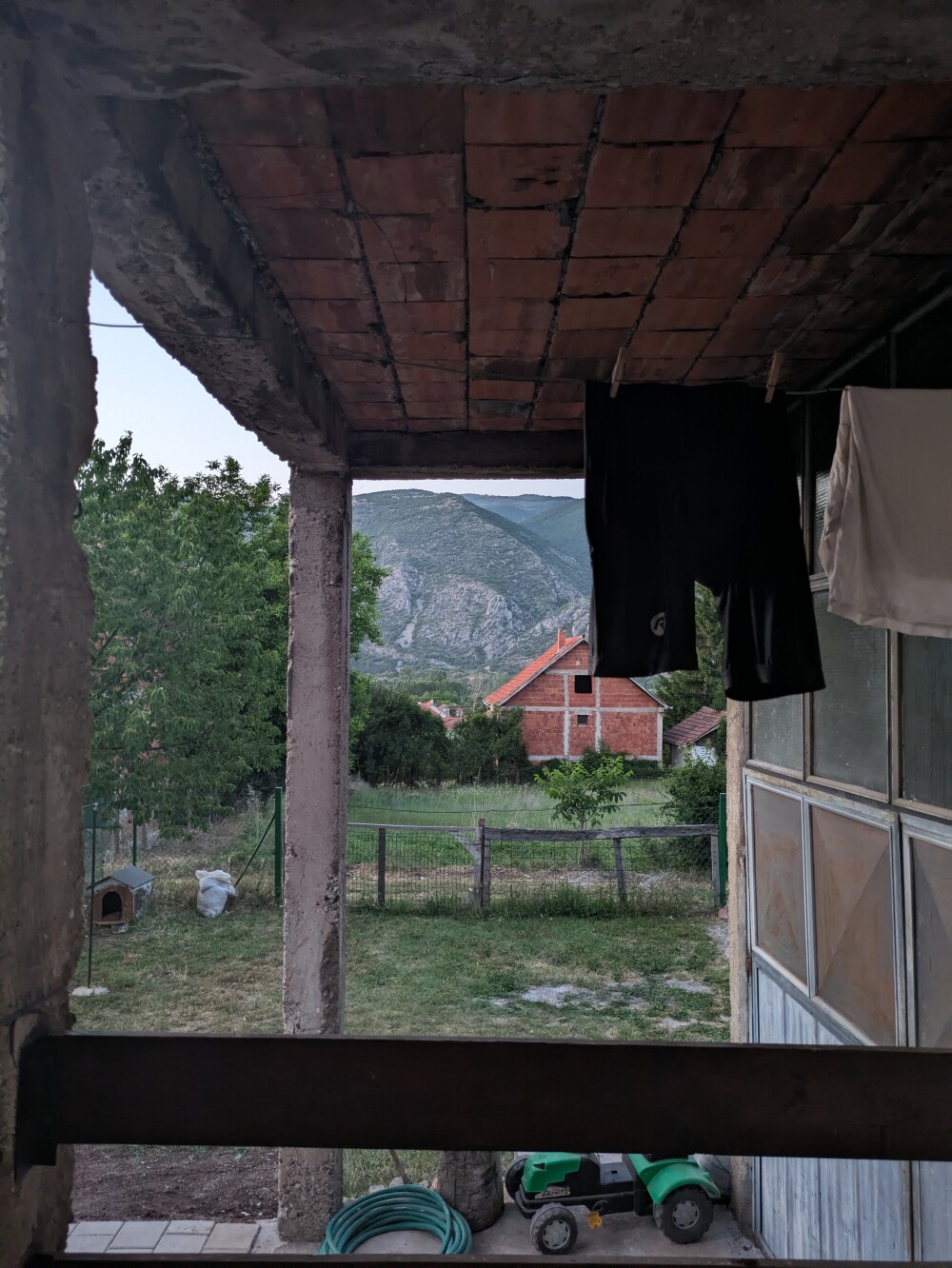 View from a homestay balcony