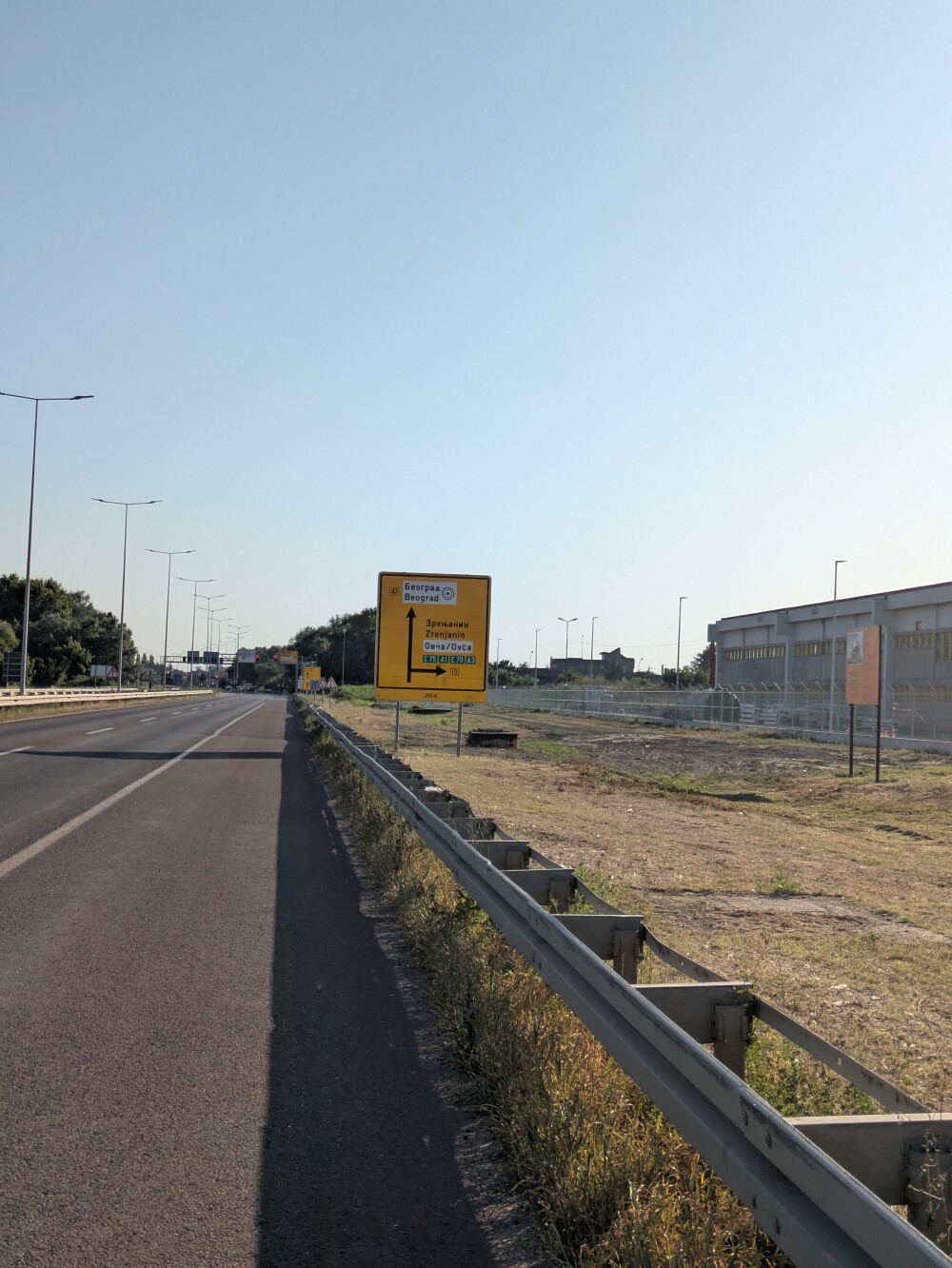 Riding in the motorway bus lane