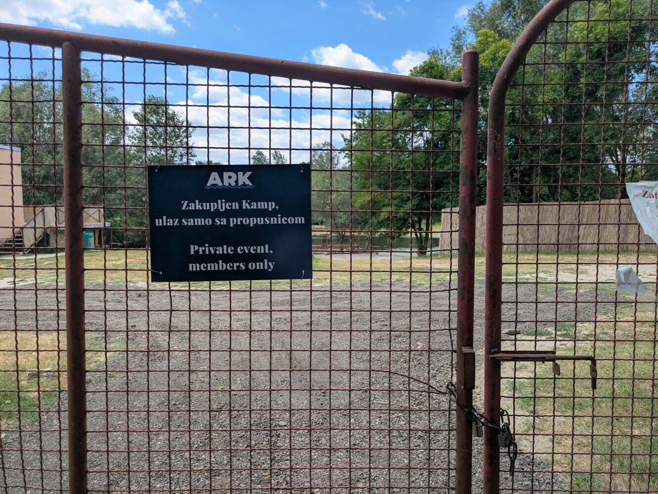 An unfriendly closed door