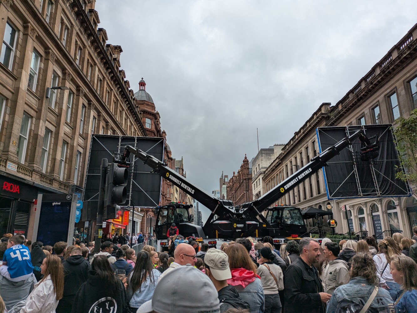 They were filming a new Spiderman film in Glasgow and everyone wanted to catch a glimpse of Tom Holland
