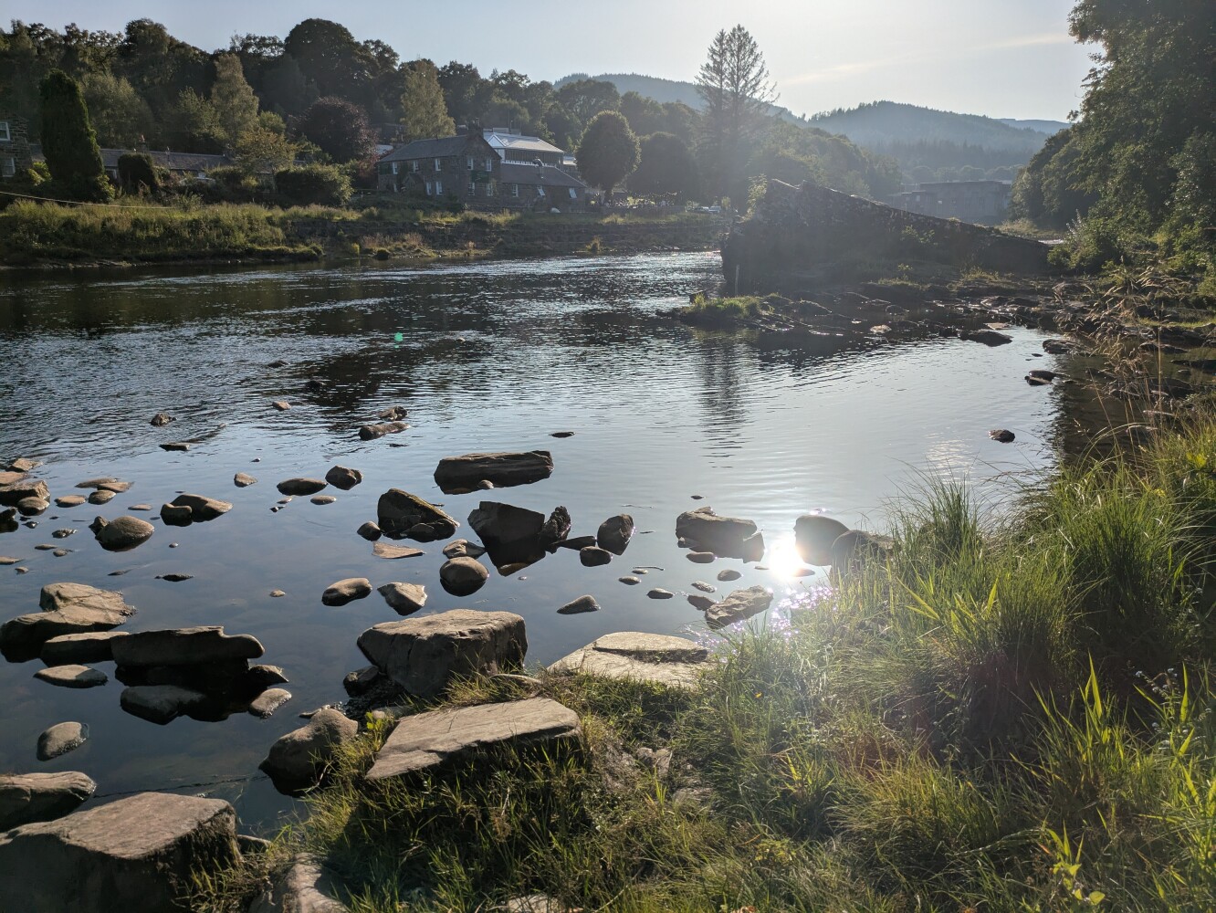 The River Tummel near Pitlochry, and a great opportunity for a wash