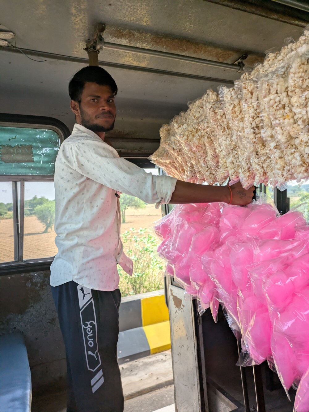 My bus seat neighbour wanted to know if his job (popcorn seller) also exists in London