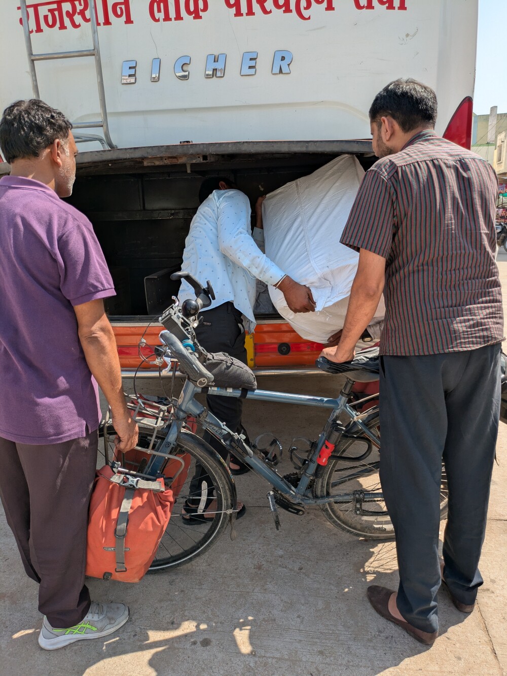And got tucked inside on the bus to Jaipur