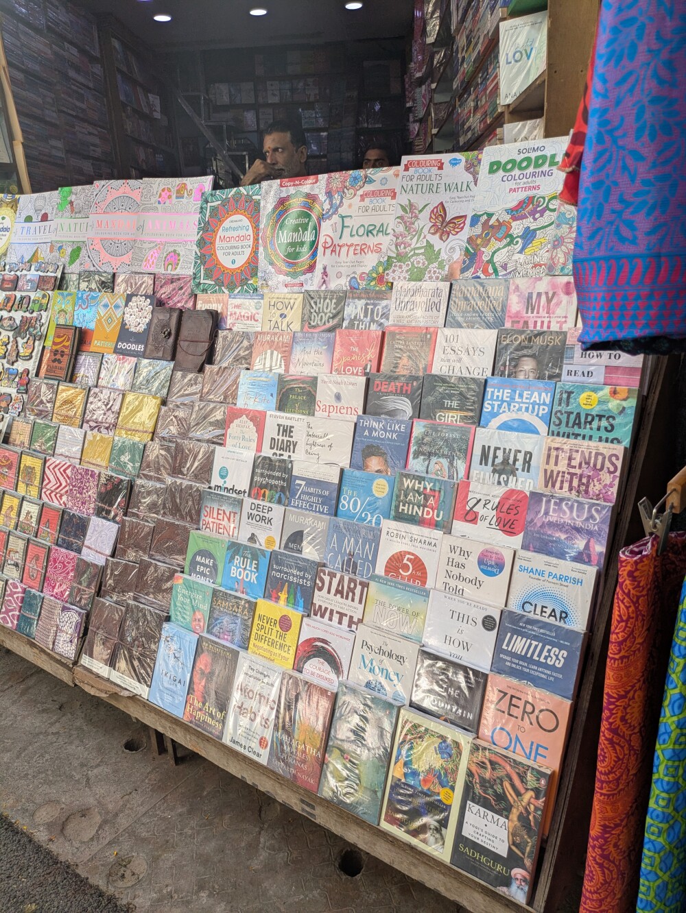A collection of self-help and business books in the old town