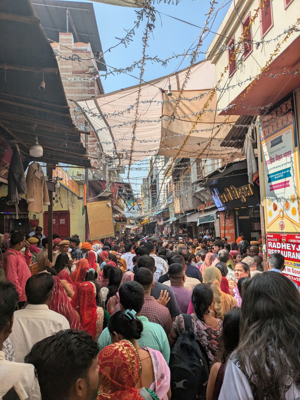 The old town was seriously crowded