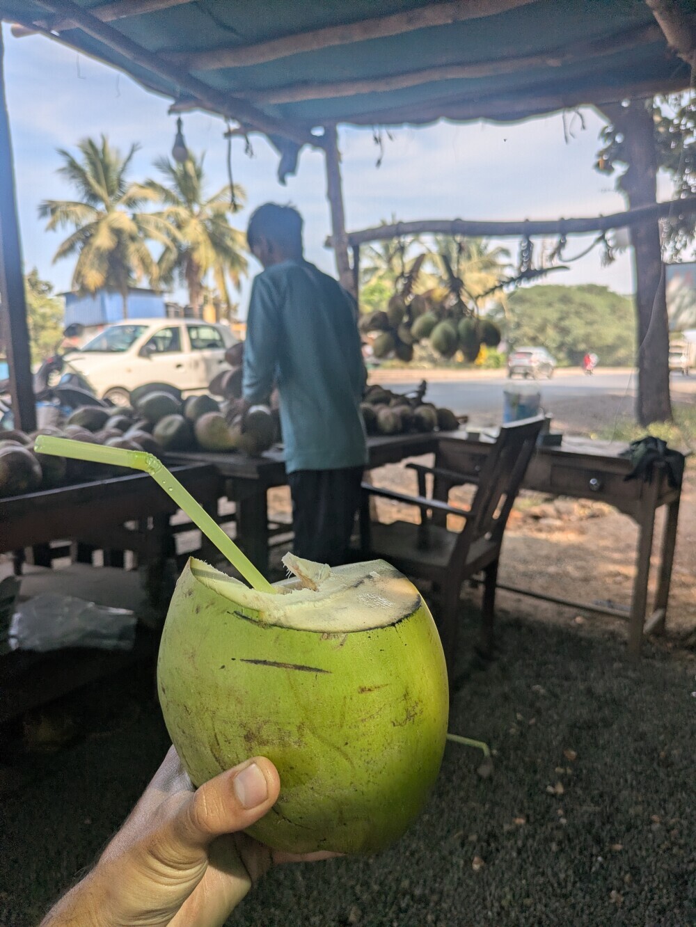 Fresh coconut water to celebrate