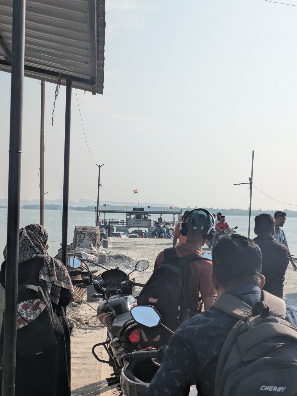 The ferry arrives