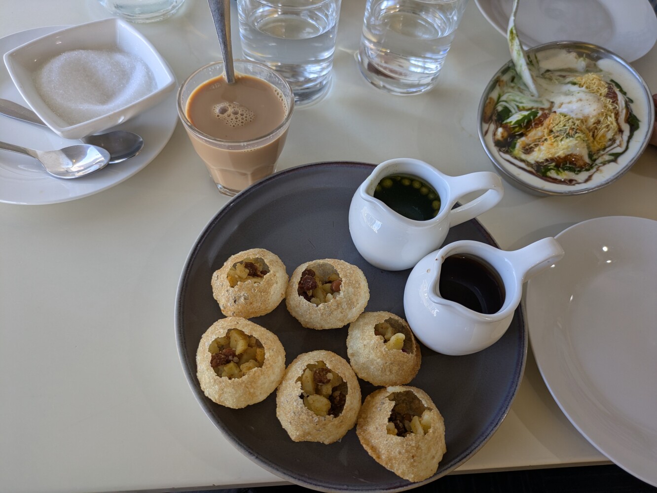 The Indian chaat was excellent